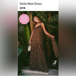 Show Me Your MuMu Chocolate Polka Dot Maxi Dress